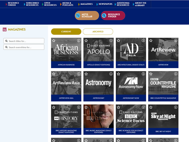 Metis eLibrary